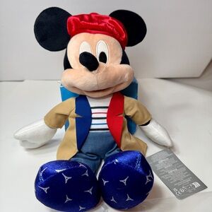 NWT. Disney Parks Epcot France Mickey Mouse Dressed Up Plush stuffed animal